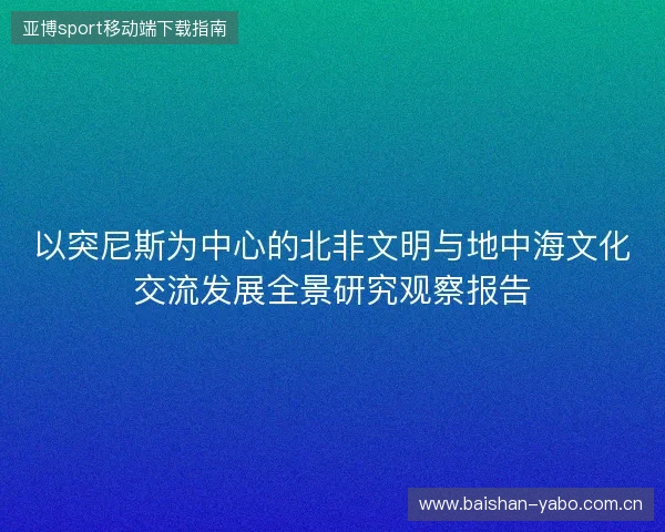 以突尼斯为中心的北非文明与地中海文化交流发展全景研究观察报告