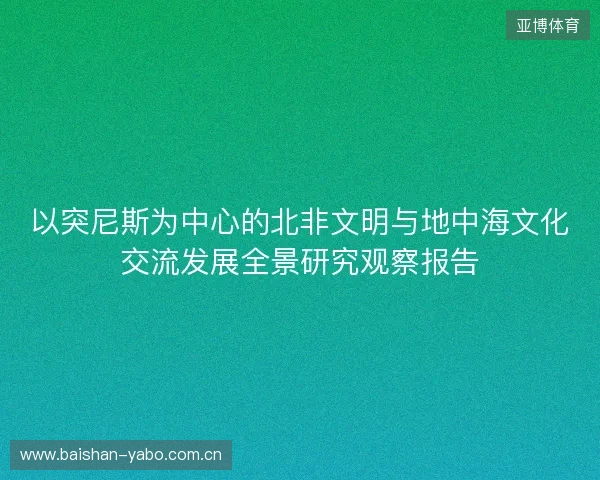 以突尼斯为中心的北非文明与地中海文化交流发展全景研究观察报告 以突尼斯为中心的北非文明与地中海文化交流发展全景研究观察报告